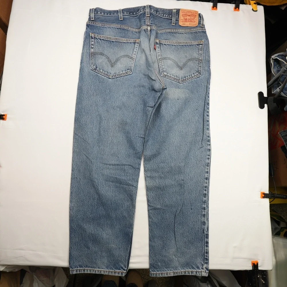Levi's 550  Relaxed Fit Jeans 38x30 (37X28) Pre Shrunk Stonewash Blue Denim Pnts